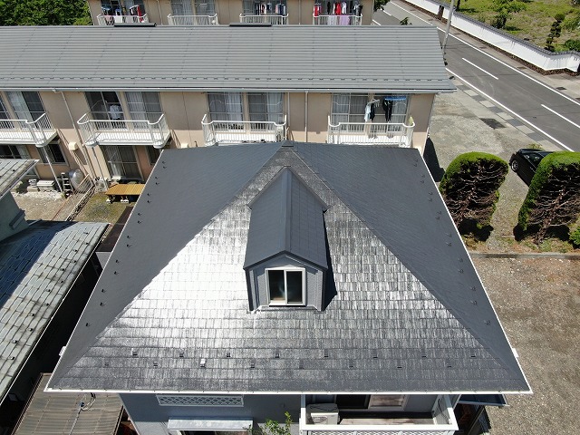 南アルプス市　屋根塗装　完成写真